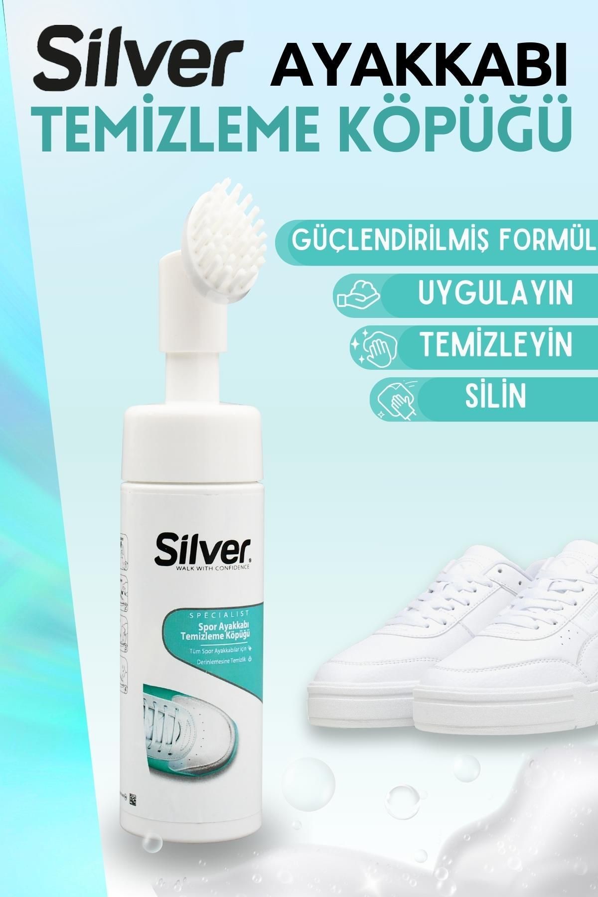 Silver Ayakkabı Temizleme Köpüğü – Fırçalı 150ml